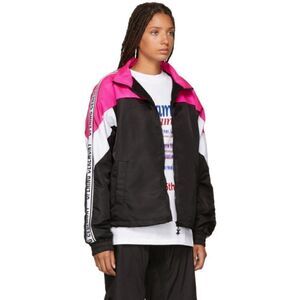 Opening Ceremony Pink and Black Nylon Warm Up Jacket